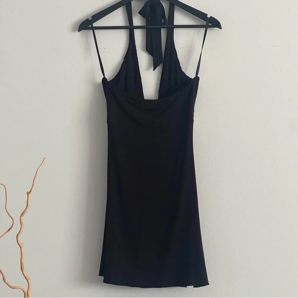 Sky Black Dress with Silver Embellished Waist - Picture 2 of 5